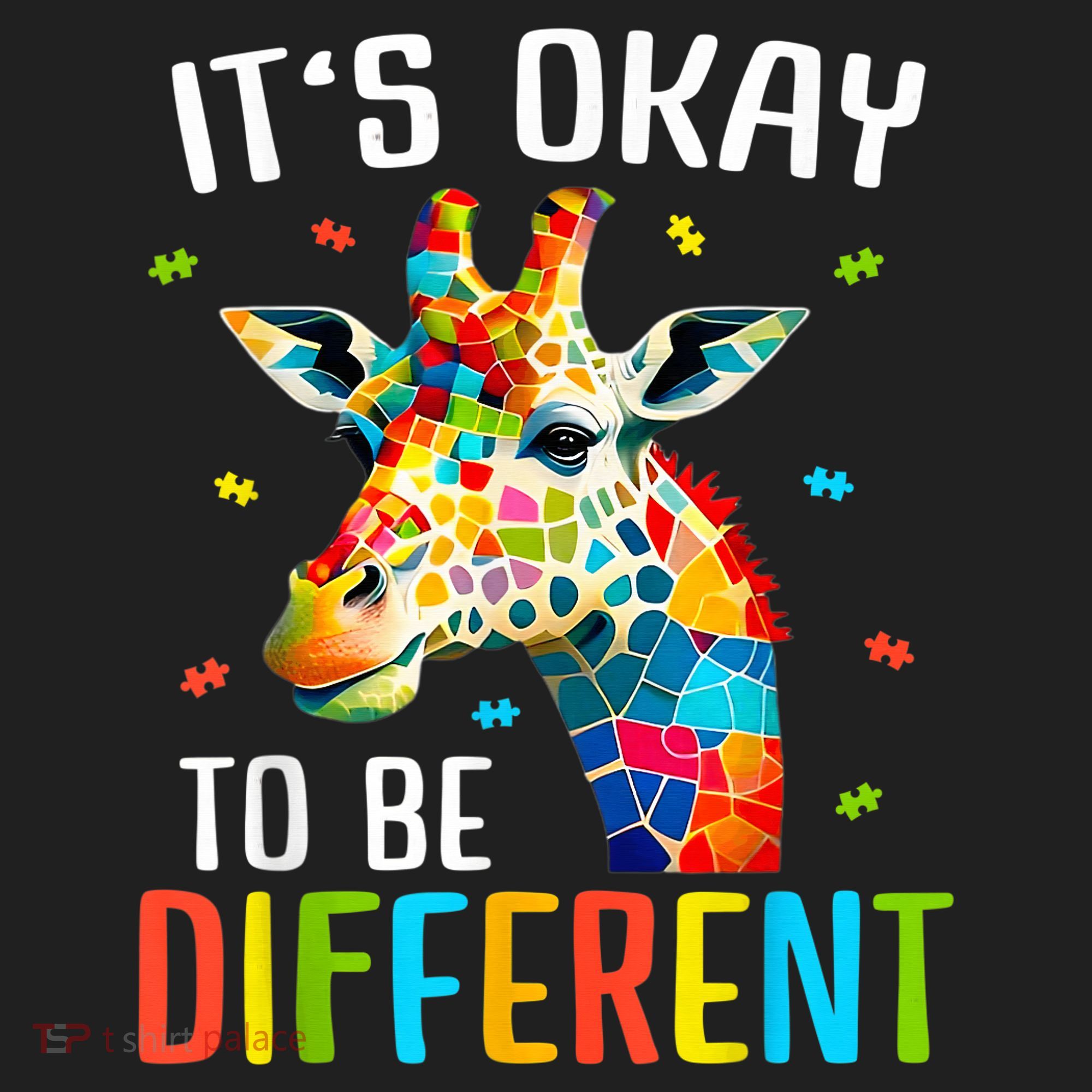 Giraffe Acceptance kid boy girl Its Ok To Be Different Golf Towel