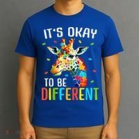 Giraffe Acceptance kid boy girl Its Ok To Be Different T-Shirt thumb 3