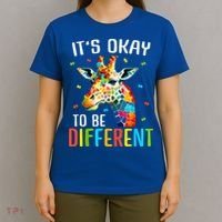 Giraffe Acceptance kid boy girl Its Ok To Be Different T-Shirt thumb 4
