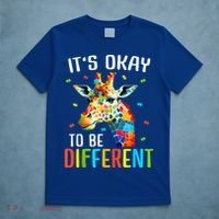 Giraffe Acceptance kid boy girl Its Ok To Be Different T-Shirt thumb 5