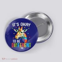Giraffe Acceptance kid boy girl Its Ok To Be Different Button thumb 0