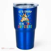 Giraffe Acceptance kid boy girl Its Ok To Be Different Tumbler thumb 0