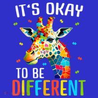 Giraffe Acceptance kid boy girl Its Ok To Be Different Mousepad thumb 1