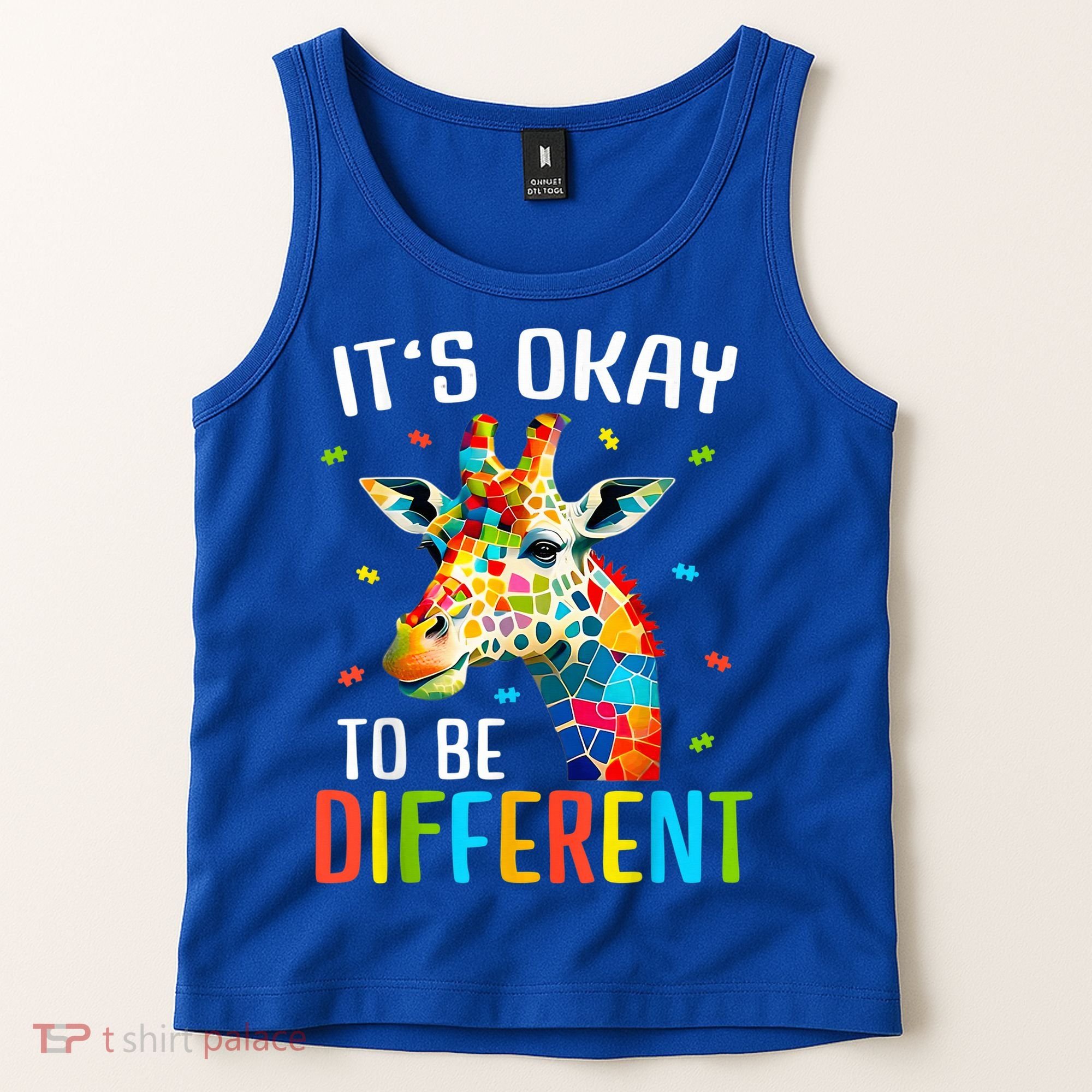 Giraffe Acceptance kid boy girl Its Ok To Be Different Tank Top
