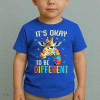 Giraffe Acceptance kid boy girl Its Ok To Be Different Toddler T-Shirt thumb 2