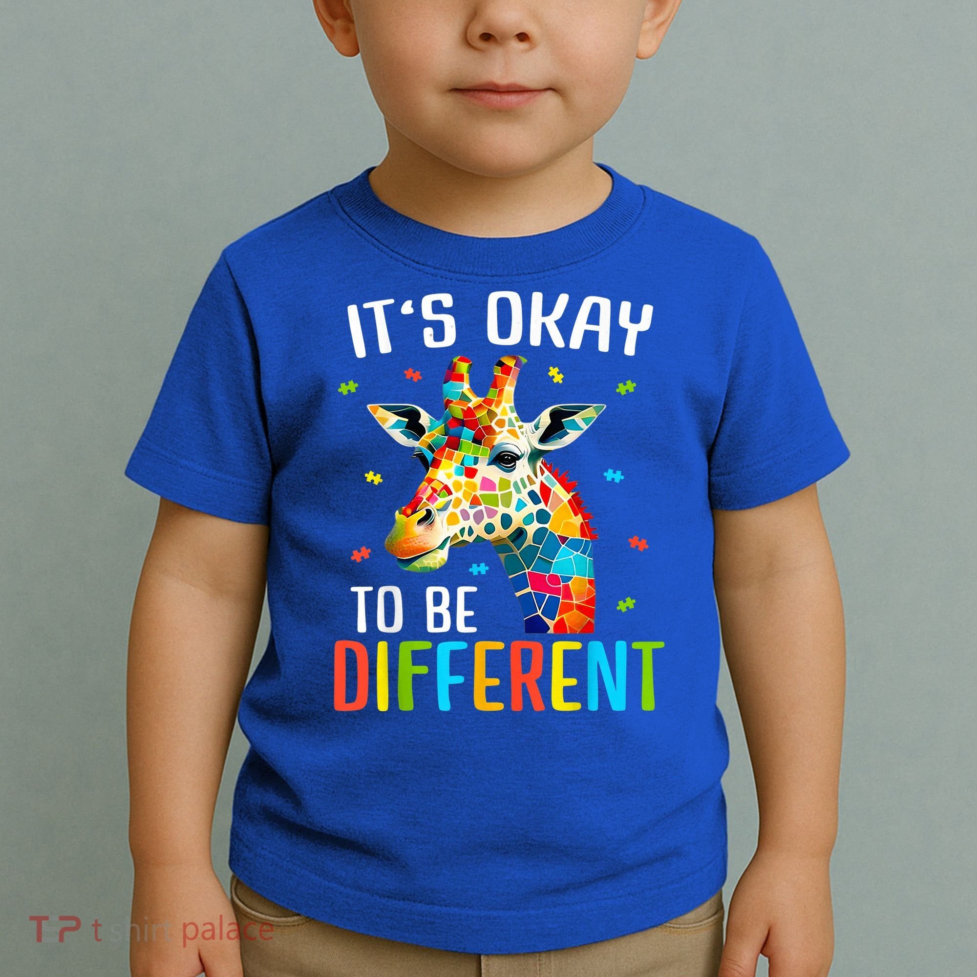 Giraffe Acceptance kid boy girl Its Ok To Be Different Toddler T-Shirt