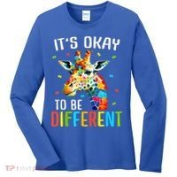 Giraffe Acceptance kid boy girl Its Ok To Be Different Women's Long Sleeve Shirt thumb 0