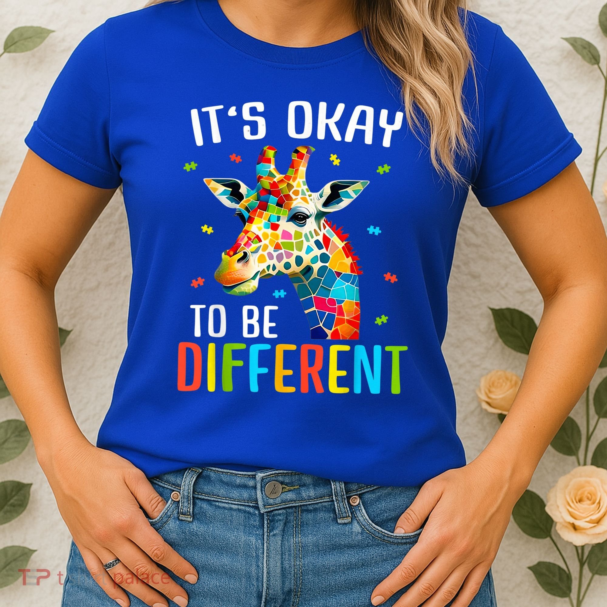 Giraffe Acceptance kid boy girl Its Ok To Be Different Women's T-Shirt