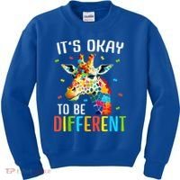Giraffe Acceptance kid boy girl Its Ok To Be Different Kids Sweatshirt thumb 0