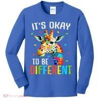 Giraffe Acceptance kid boy girl Its Ok To Be Different Kids Long Sleeve Shirt thumb 0