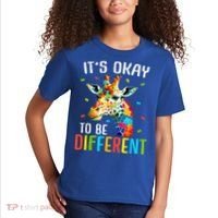 Giraffe Acceptance kid boy girl Its Ok To Be Different Kids T-Shirt thumb 2