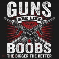 Guns Are Like Boobs Bigger Funny Gun Joke Women's Hoodie thumb 2
