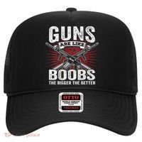 Guns Are Like Boobs Bigger Funny Gun Joke Hat thumb 0