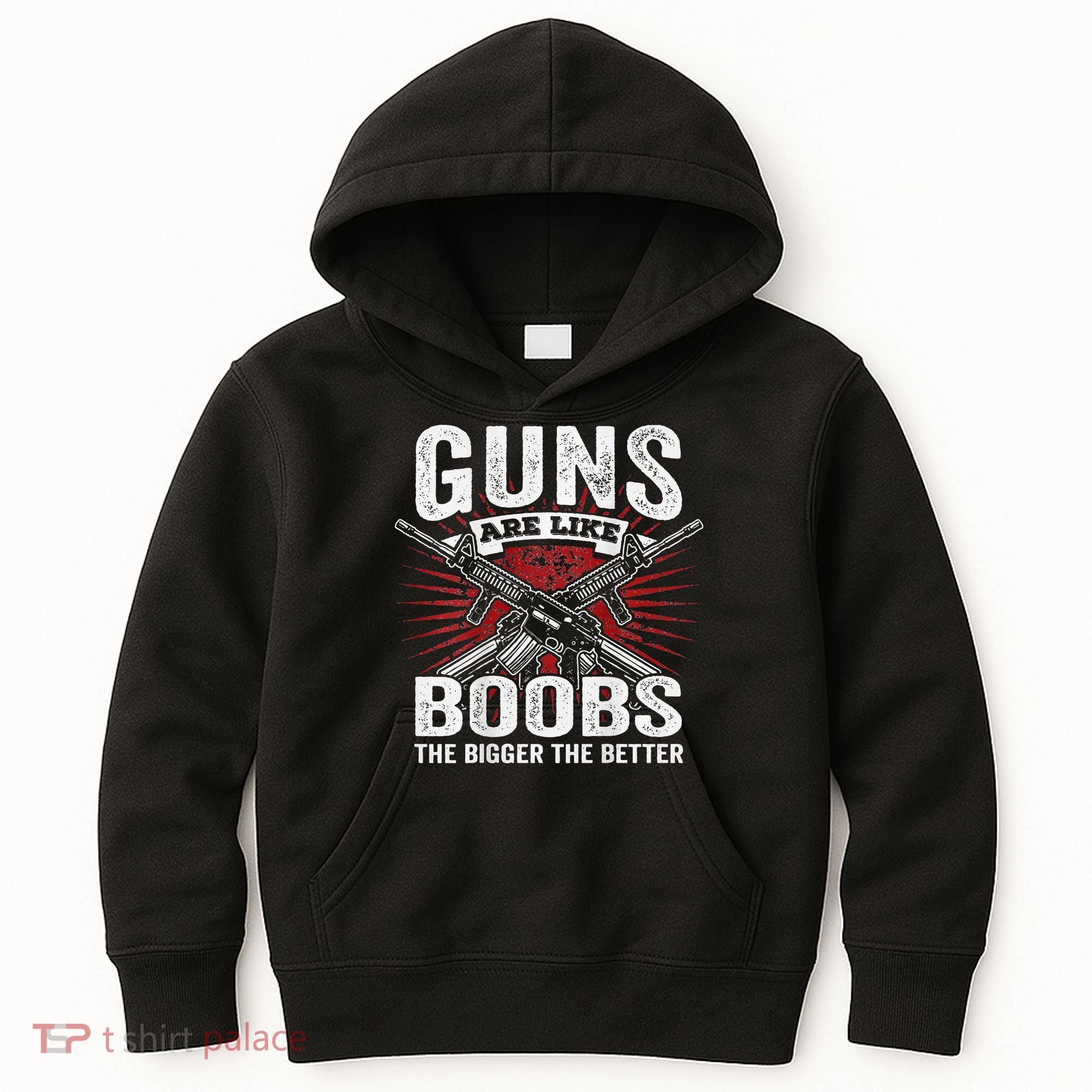 Guns Are Like Boobs Bigger Funny Gun Joke Kids Hoodie