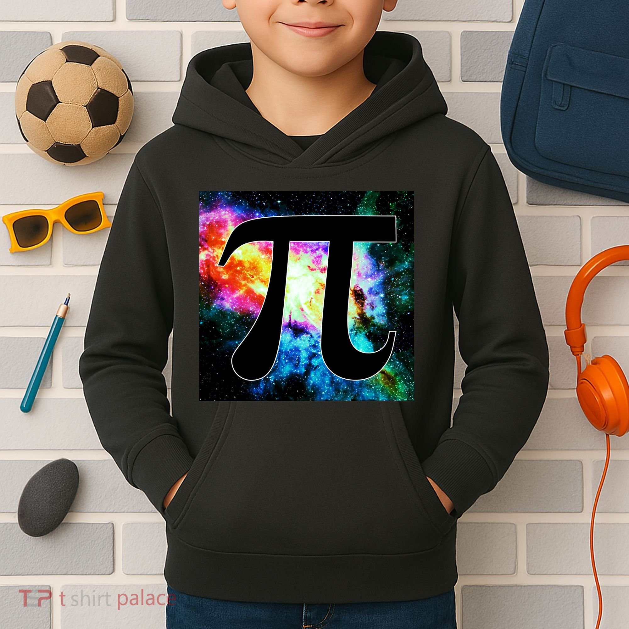 Galactic Pi Galaxy Infinity Kids Hoodie