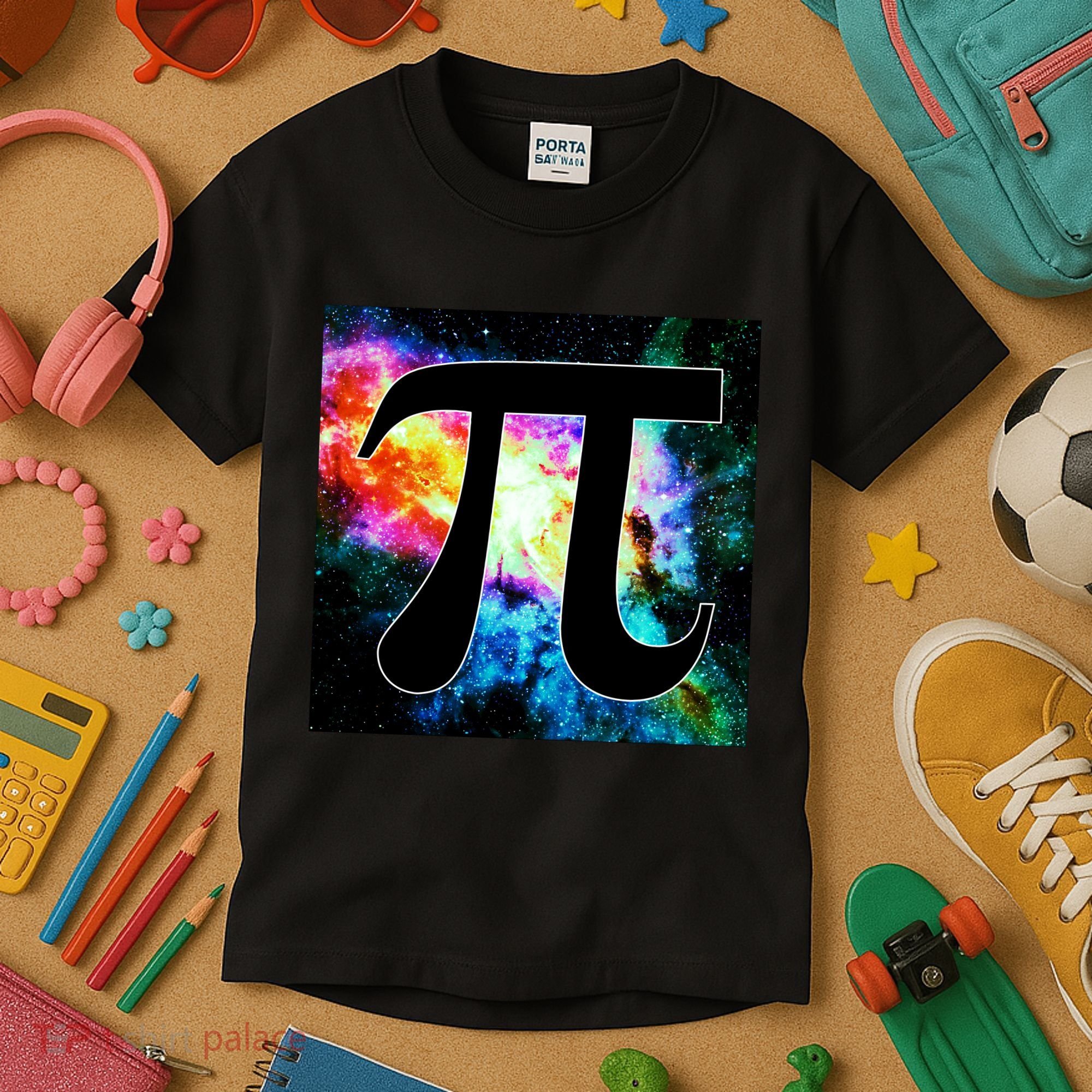 Galactic Pi Galaxy Infinity Kids T-Shirt