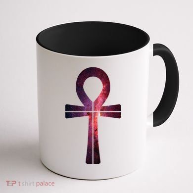 Galaxy Ankh Coffee Mug back