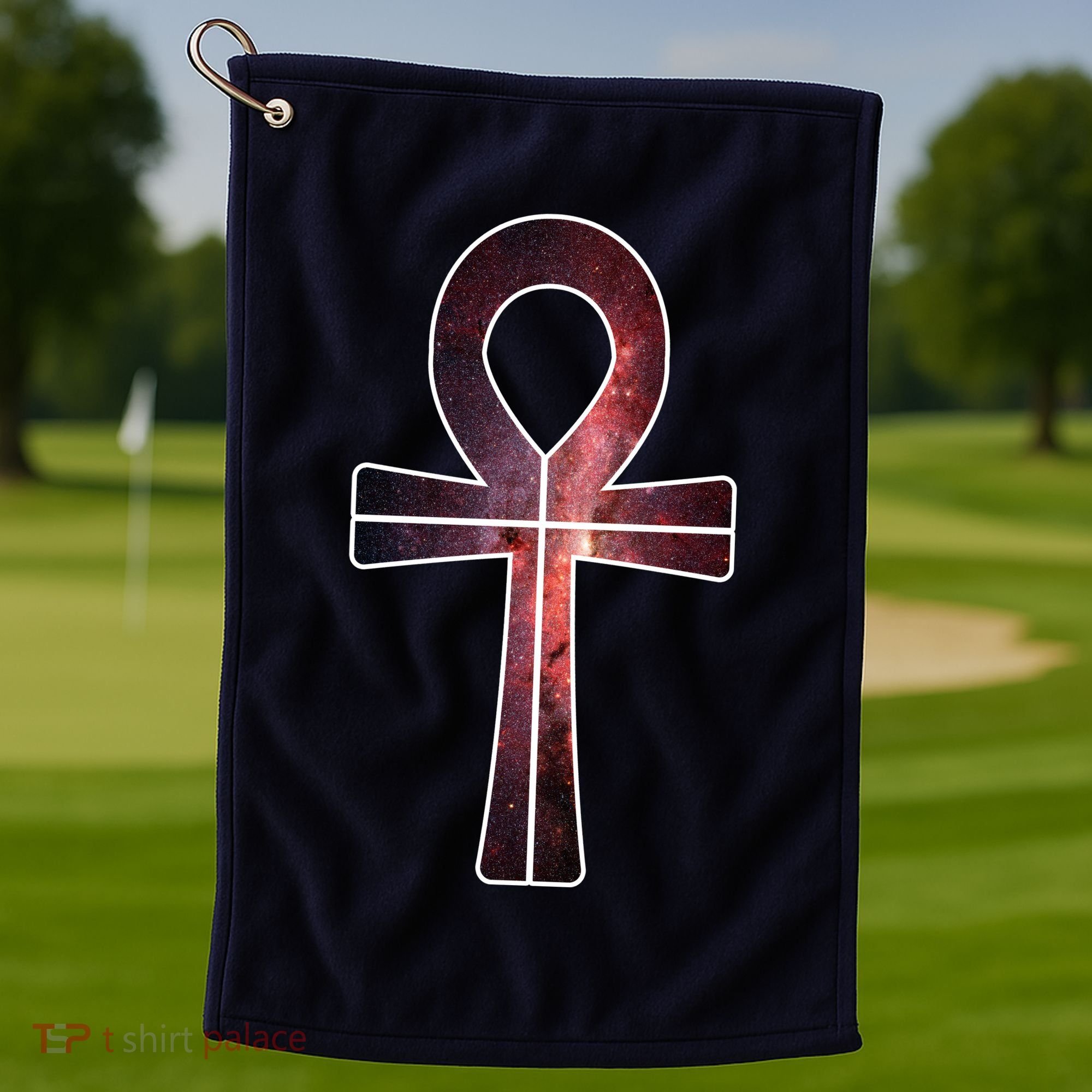 Galaxy Ankh Golf Towel