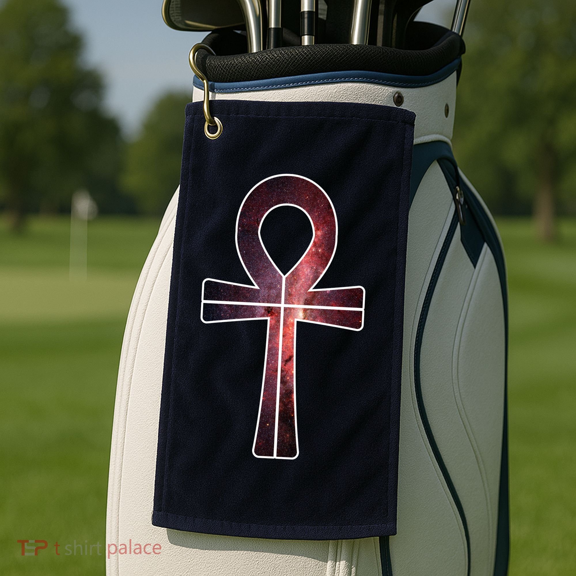 Galaxy Ankh Golf Towel