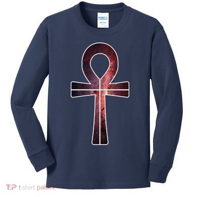 Galaxy Ankh Kids Long Sleeve Shirt