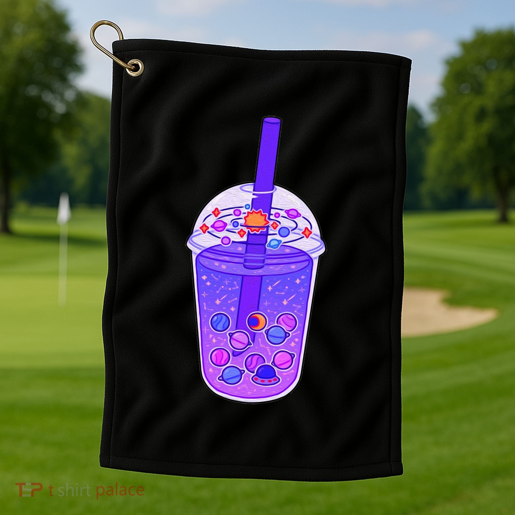 Galaxy Boba Golf Towel