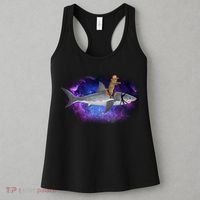 Galaxy Cat Riding Shark Women's Tank Top thumb 3