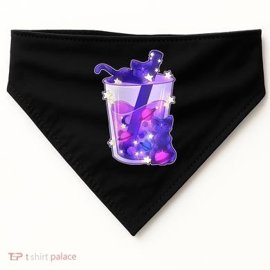 Galaxy Cats Boba Tea USA-Made Doggie Bandana