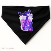 Galaxy Cats Boba Tea USA-Made Doggie Bandana thumb 0
