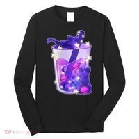 Galaxy Cats Boba Tea Long Sleeve Shirt thumb 0