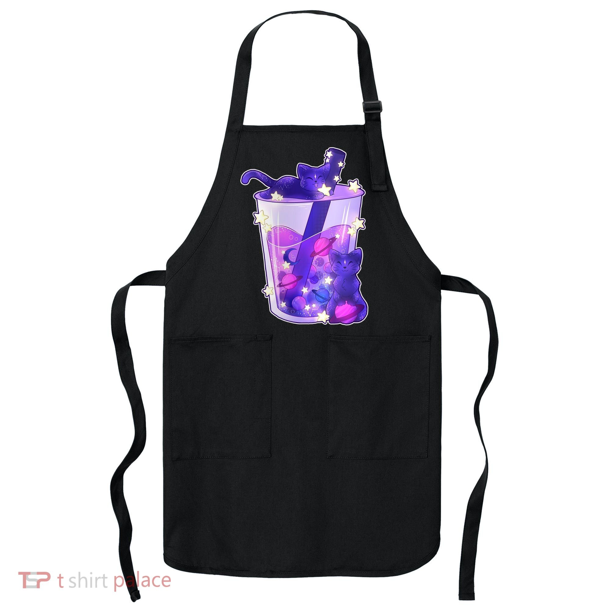 Galaxy Cats Boba Tea Apron