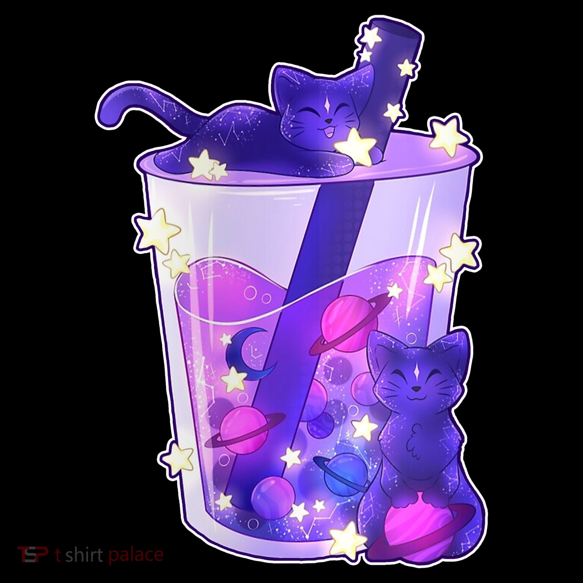 Galaxy Cats Boba Tea Apron