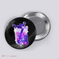 Galaxy Cats Boba Tea Button thumb 0