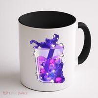 Galaxy Cats Boba Tea Coffee Mug thumb 1