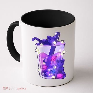 Galaxy Cats Boba Tea Coffee Mug
