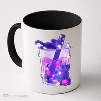 Galaxy Cats Boba Tea Coffee Mug thumb 0