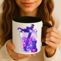 Galaxy Cats Boba Tea Coffee Mug thumb 3