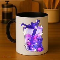Galaxy Cats Boba Tea Coffee Mug thumb 4