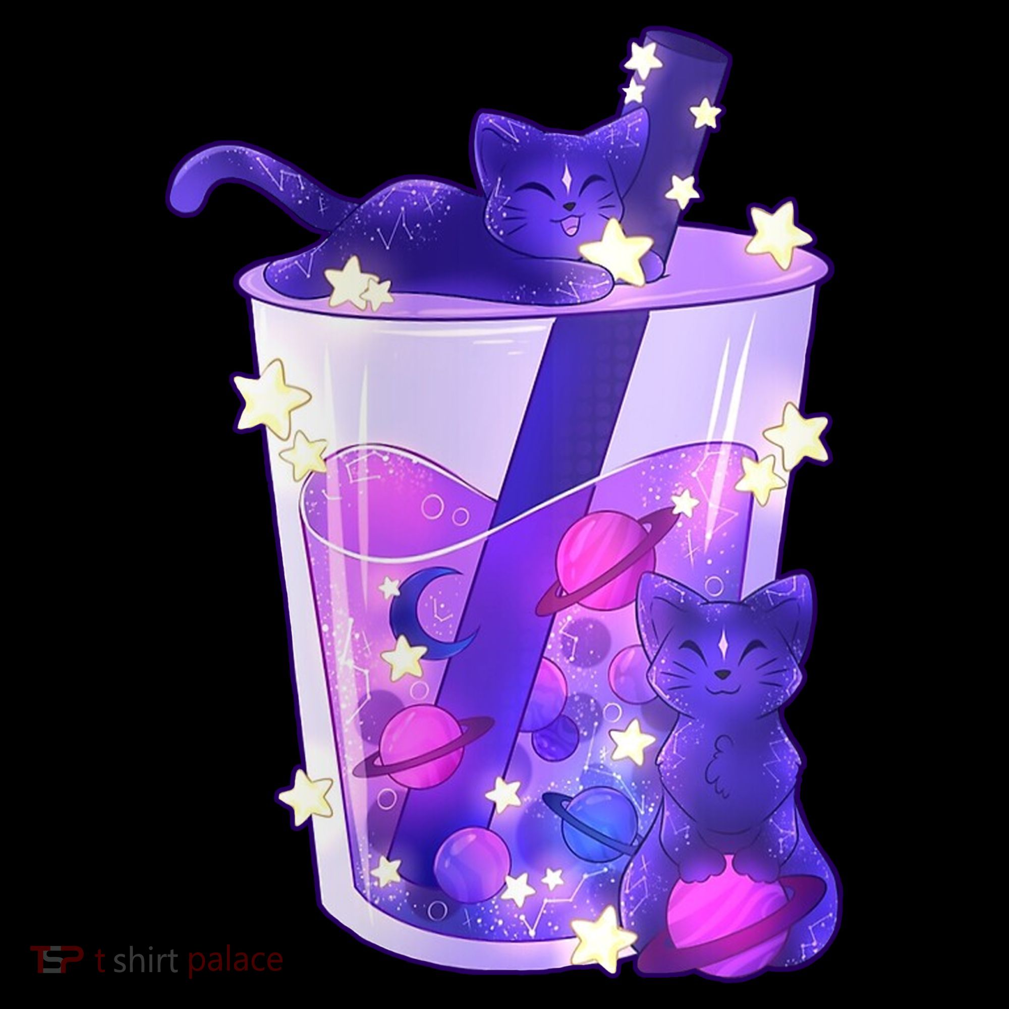 Galaxy Cats Boba Tea Coffee Mug