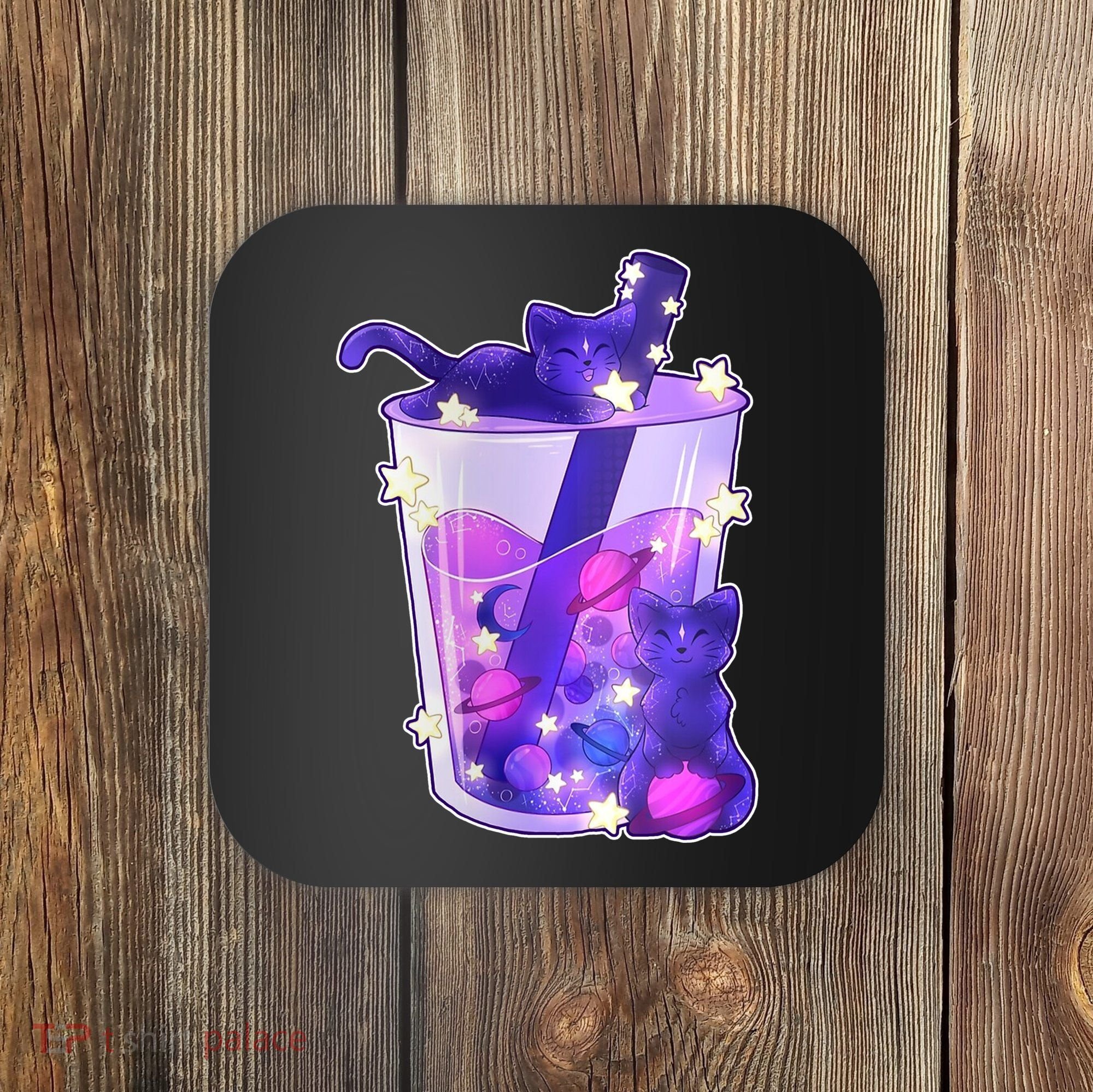 Galaxy Cats Boba Tea Coaster