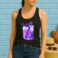 Galaxy Cats Boba Tea Women's Tank Top thumb 2