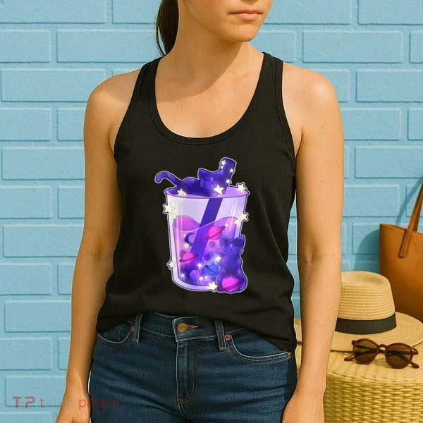 Galaxy Cats Boba Tea Women's Tank Top