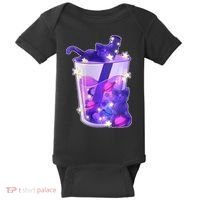 Galaxy Cats Boba Tea Baby Bodysuit thumb 0