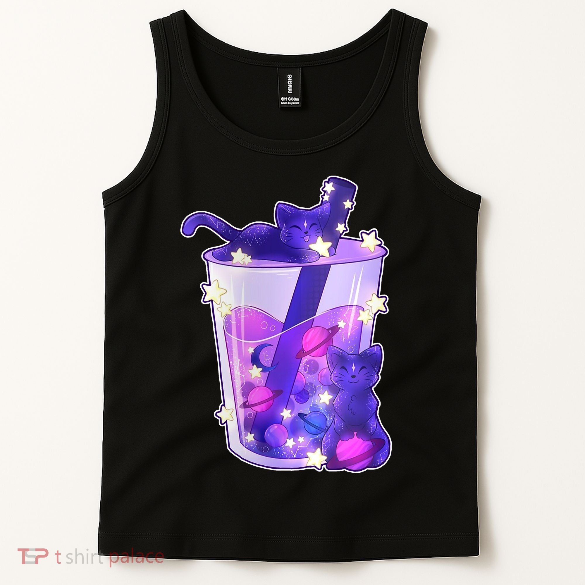 Galaxy Cats Boba Tea Tank Top