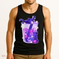 Galaxy Cats Boba Tea Tank Top thumb 3