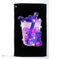 Galaxy Cats Boba Tea Golf Towel thumb 0