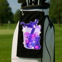 Galaxy Cats Boba Tea Golf Towel thumb 2