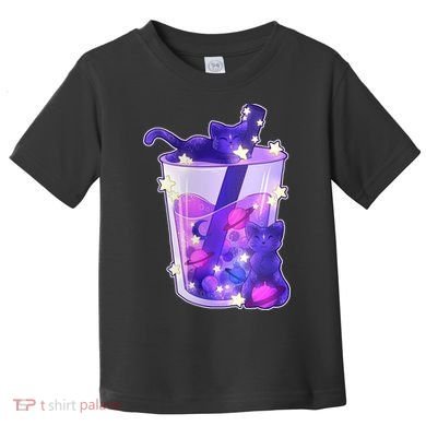 Galaxy Cats Boba Tea Toddler T-Shirt