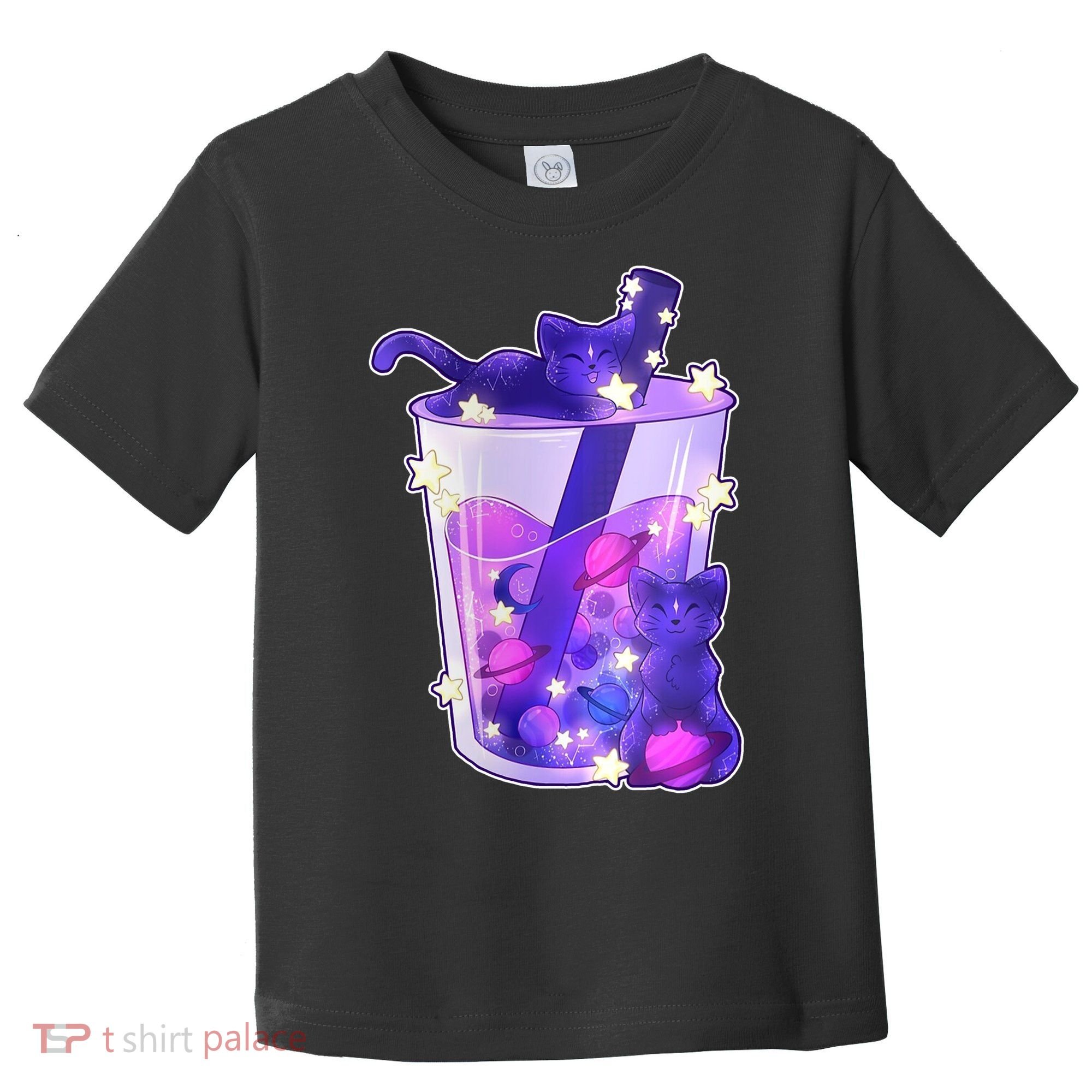Galaxy Cats Boba Tea Toddler T-Shirt
