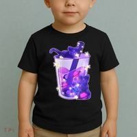 Galaxy Cats Boba Tea Toddler T-Shirt thumb 2