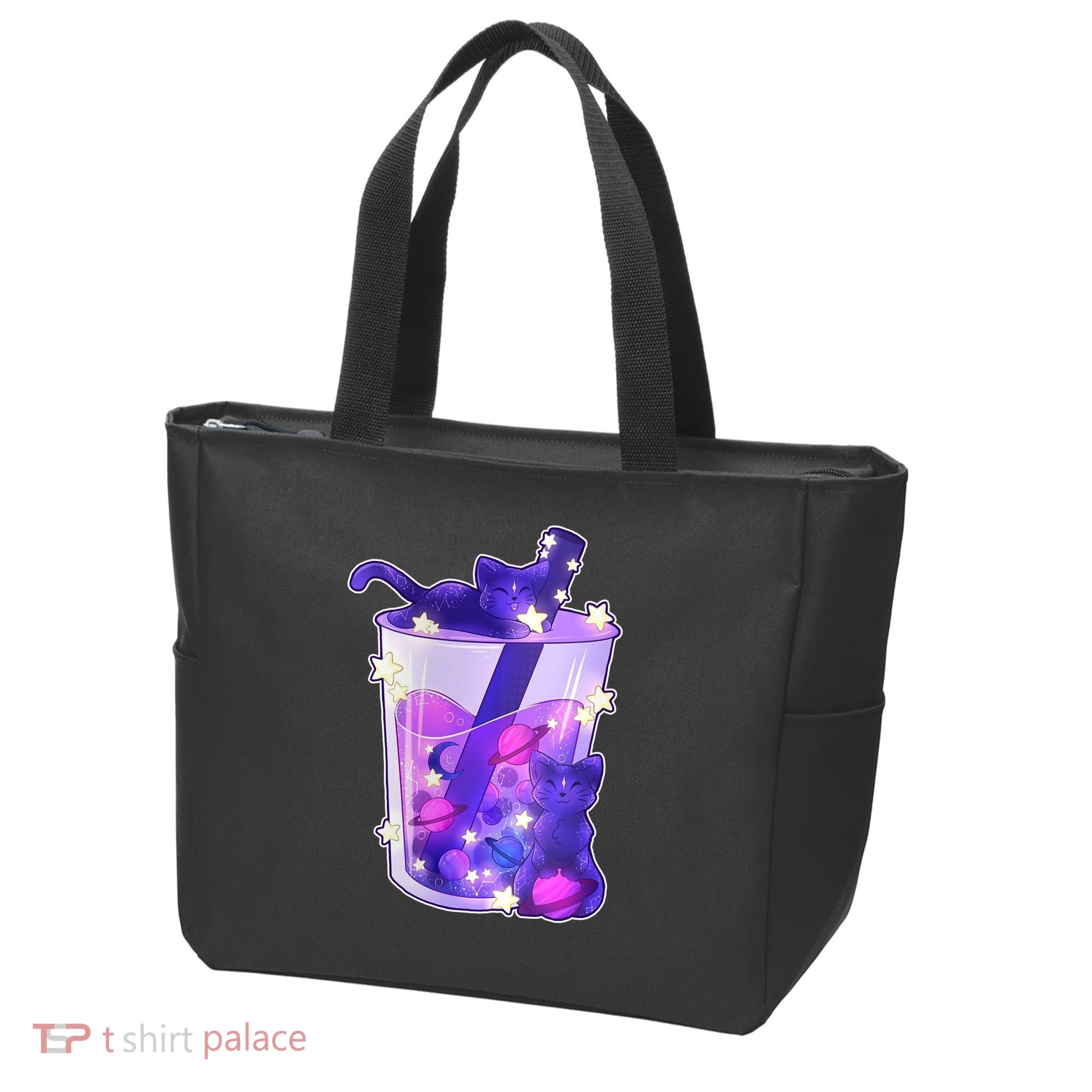 Galaxy Cats Boba Tea Tote Bag